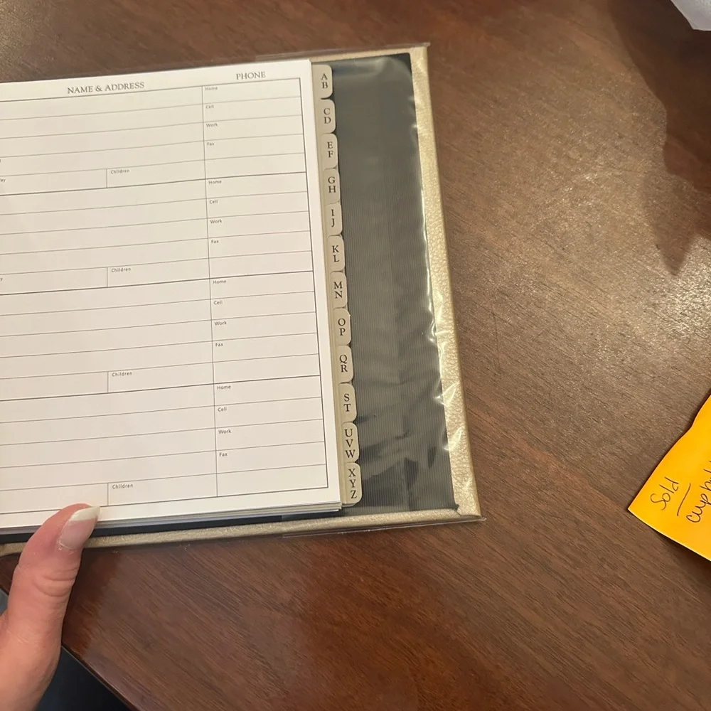 Charcoal/Gold Address Book